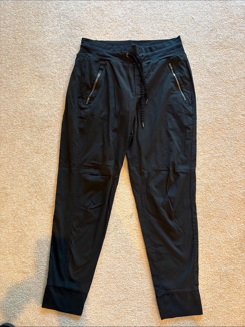 Women’s Athleta Black Zip-Pocket Drawstring Joggers
